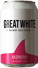 Great White Hard Seltzer Raspberry 375ml